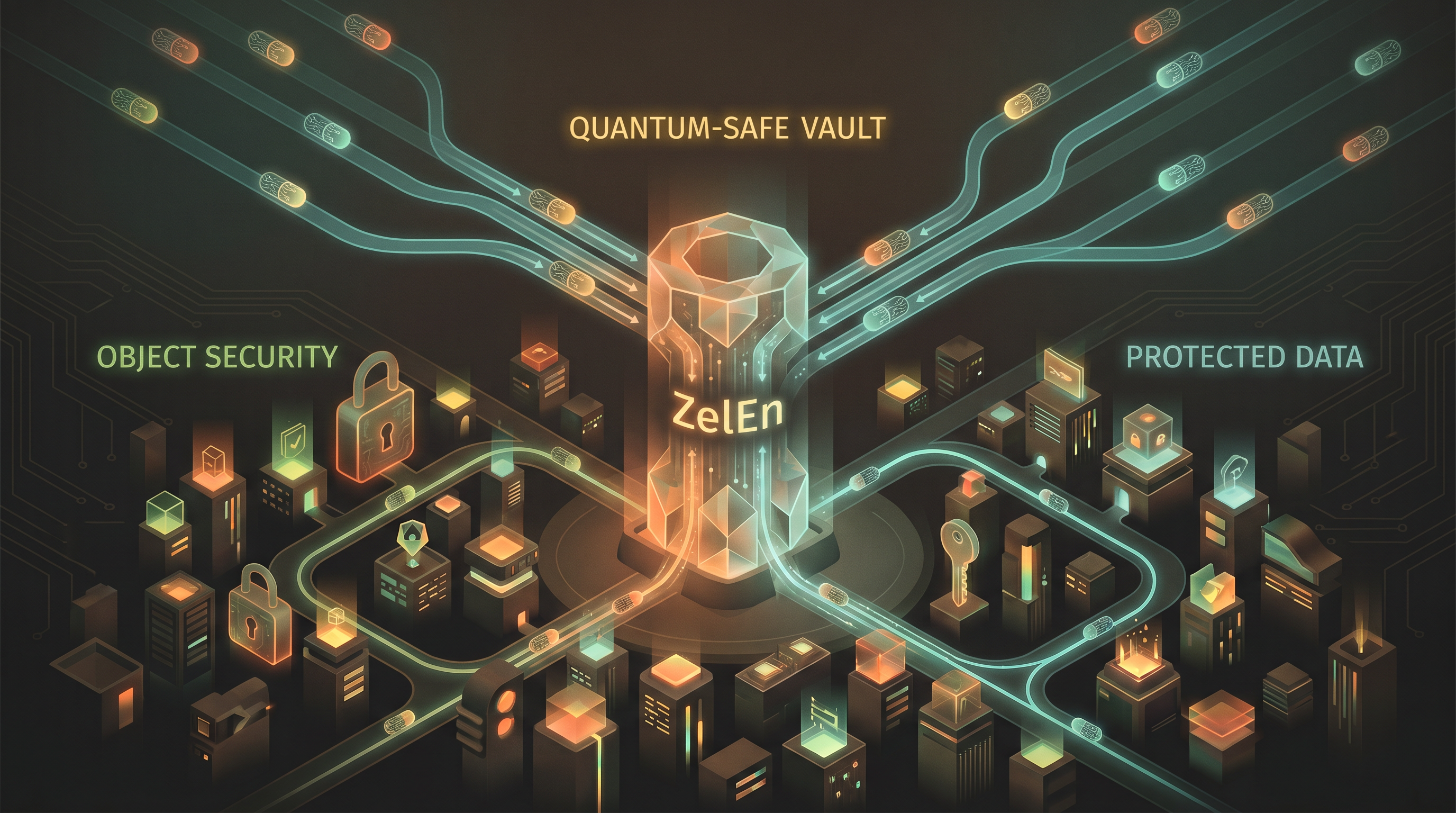 ZelEn governed object security vault protecting data flows