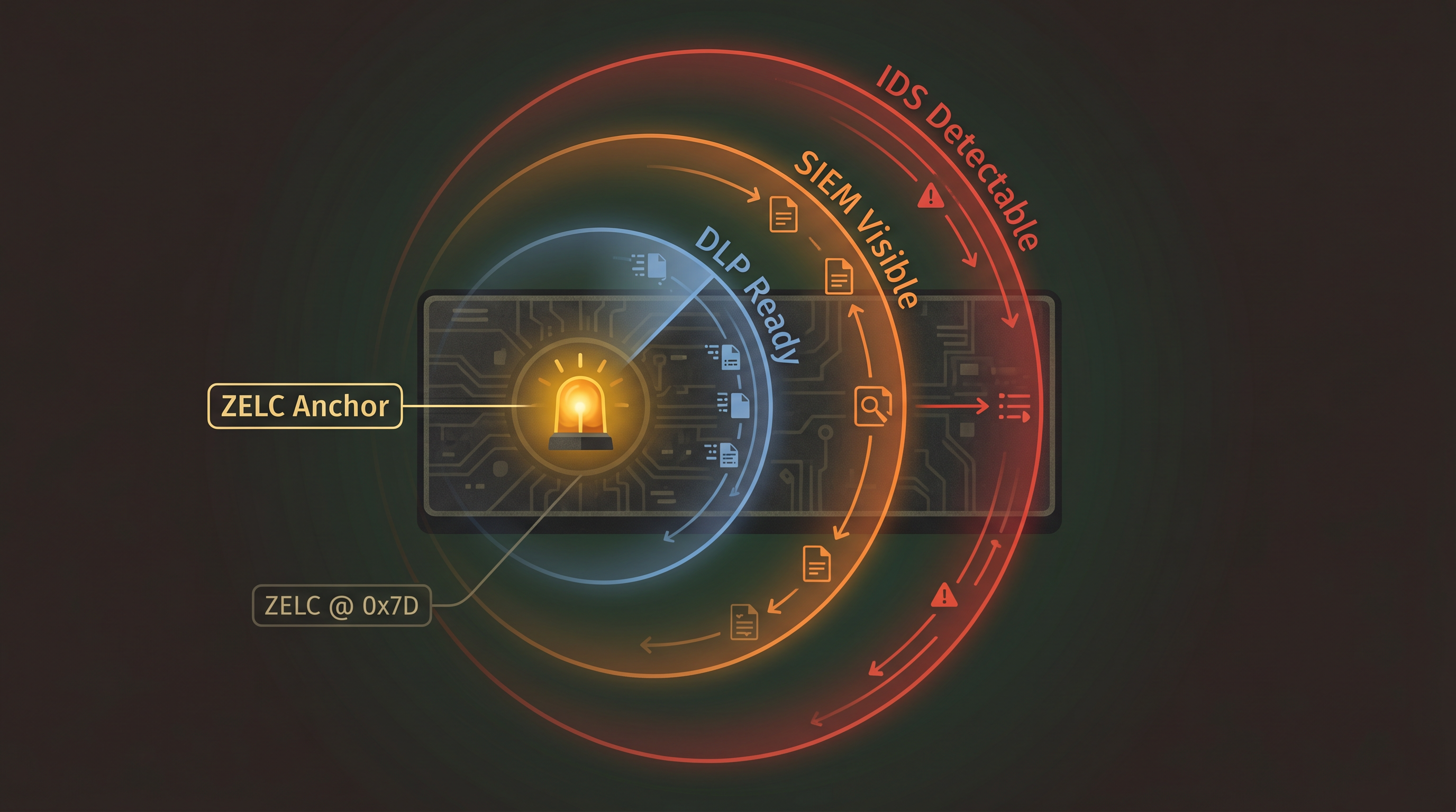 ZELC anchor at offset 0x7D making ZelEn objects visible to SIEM and DLP tooling